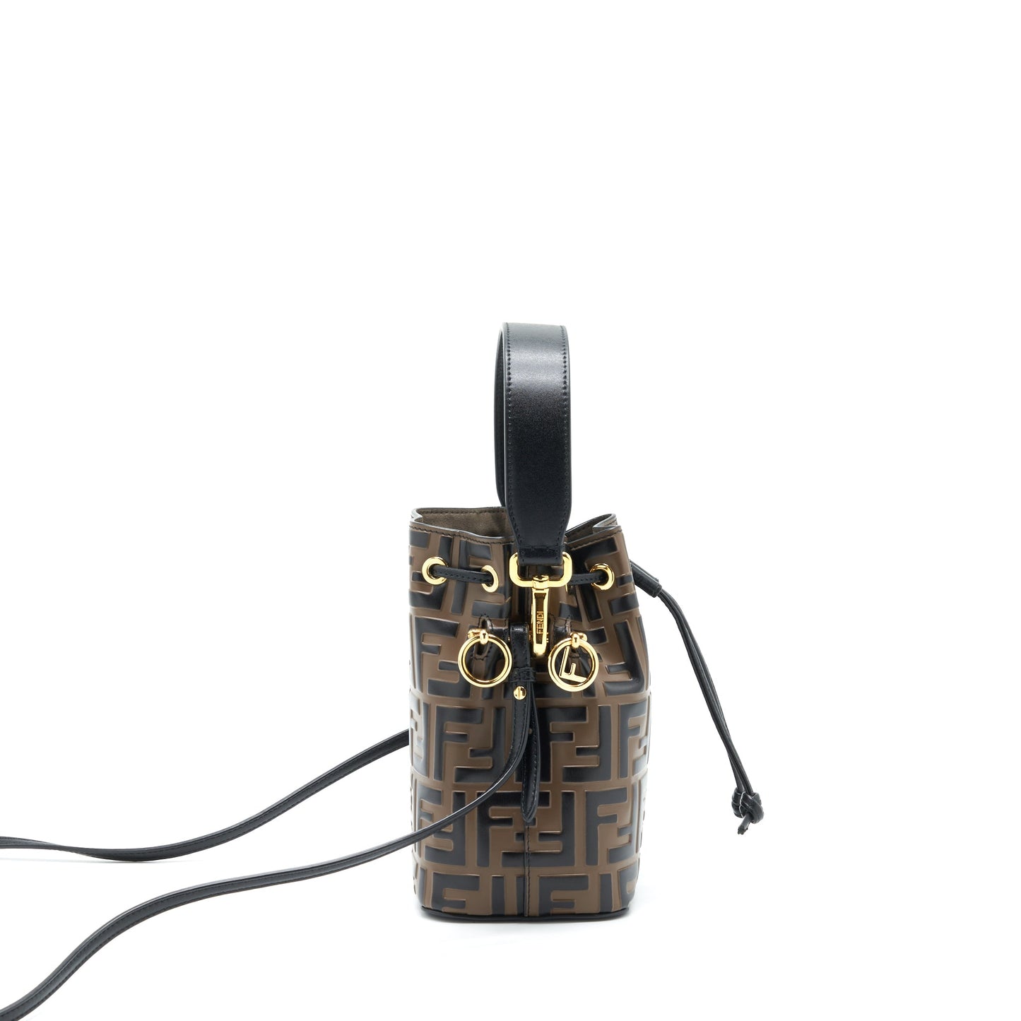 Fendi Mon Tresor Mini Bucket Bag Black/Brown GHW