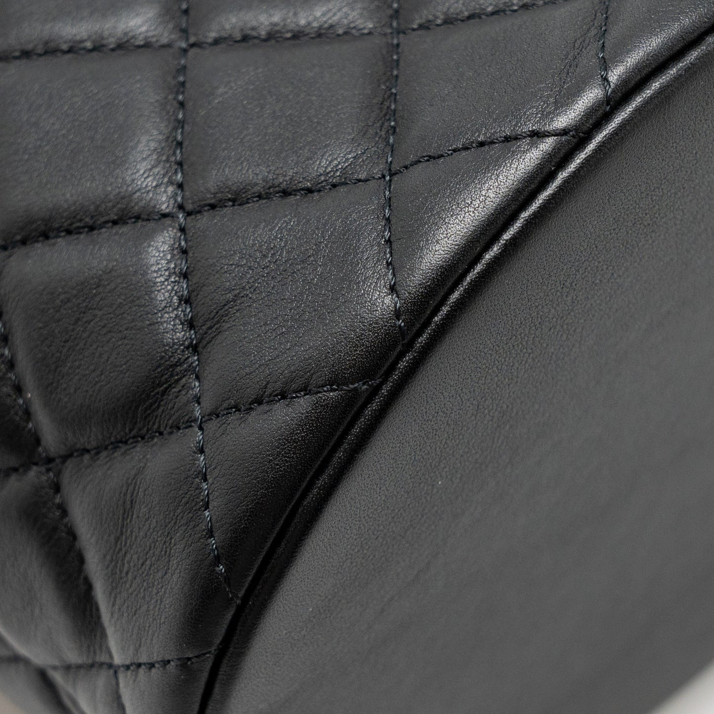 Chanel Top Handle Boy Bucket Bag Lambskin Black GHW