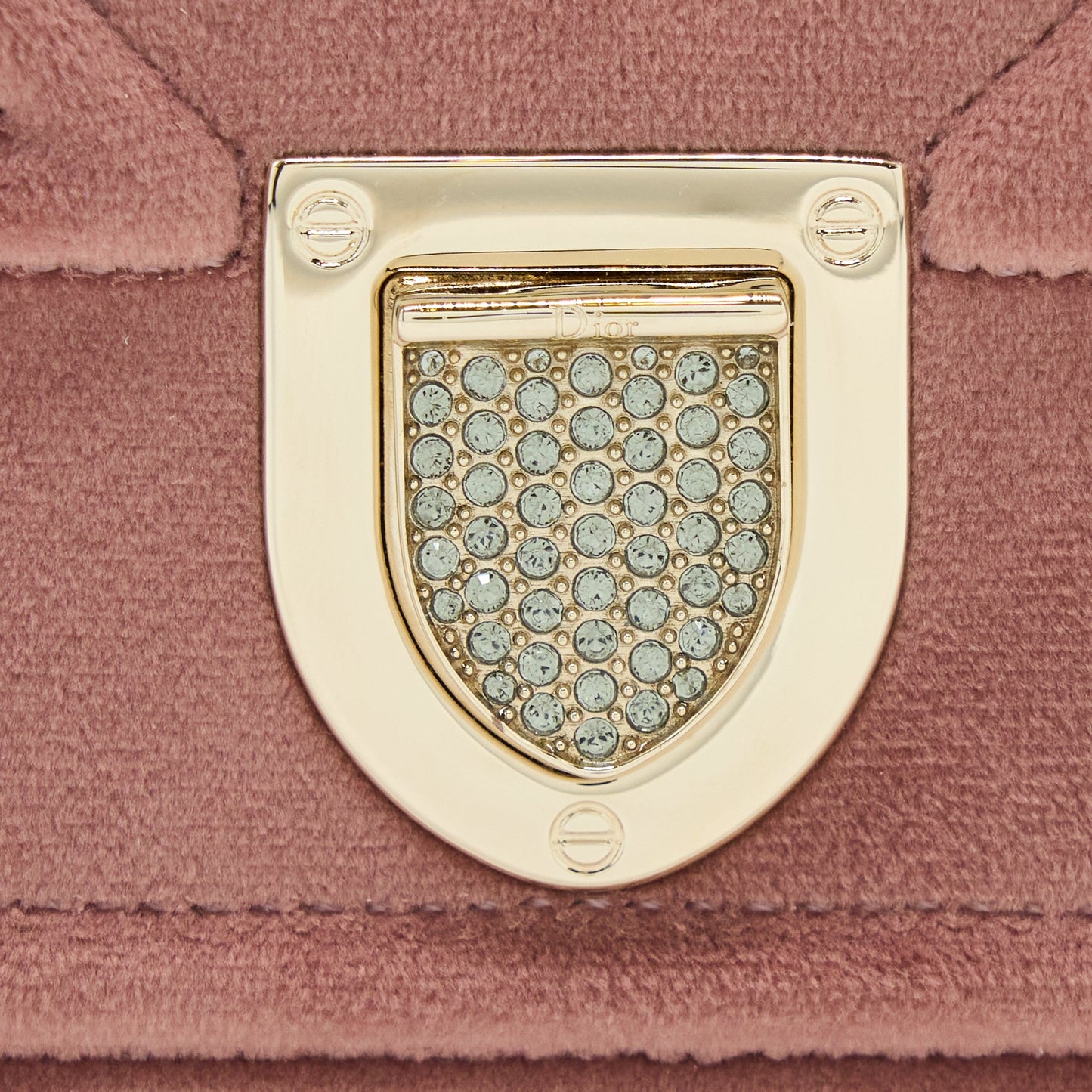 Dior Diorma Wallet On Chain Velvet Pink GHW