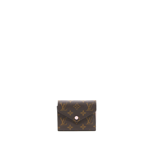 Louis Vuitton Victorine Wallet Monogram Canvas Rose Ballerine GHW