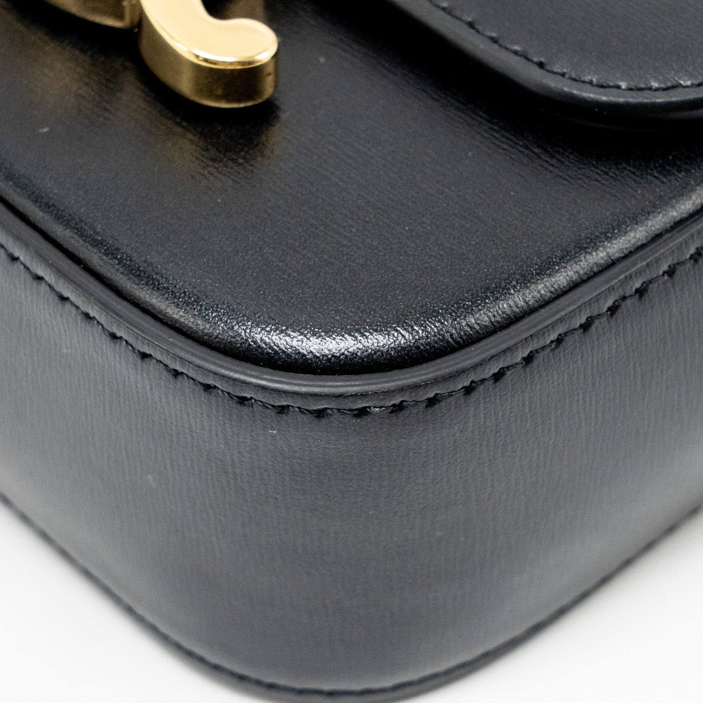 Celine Mini Claude calfskin black GHW
