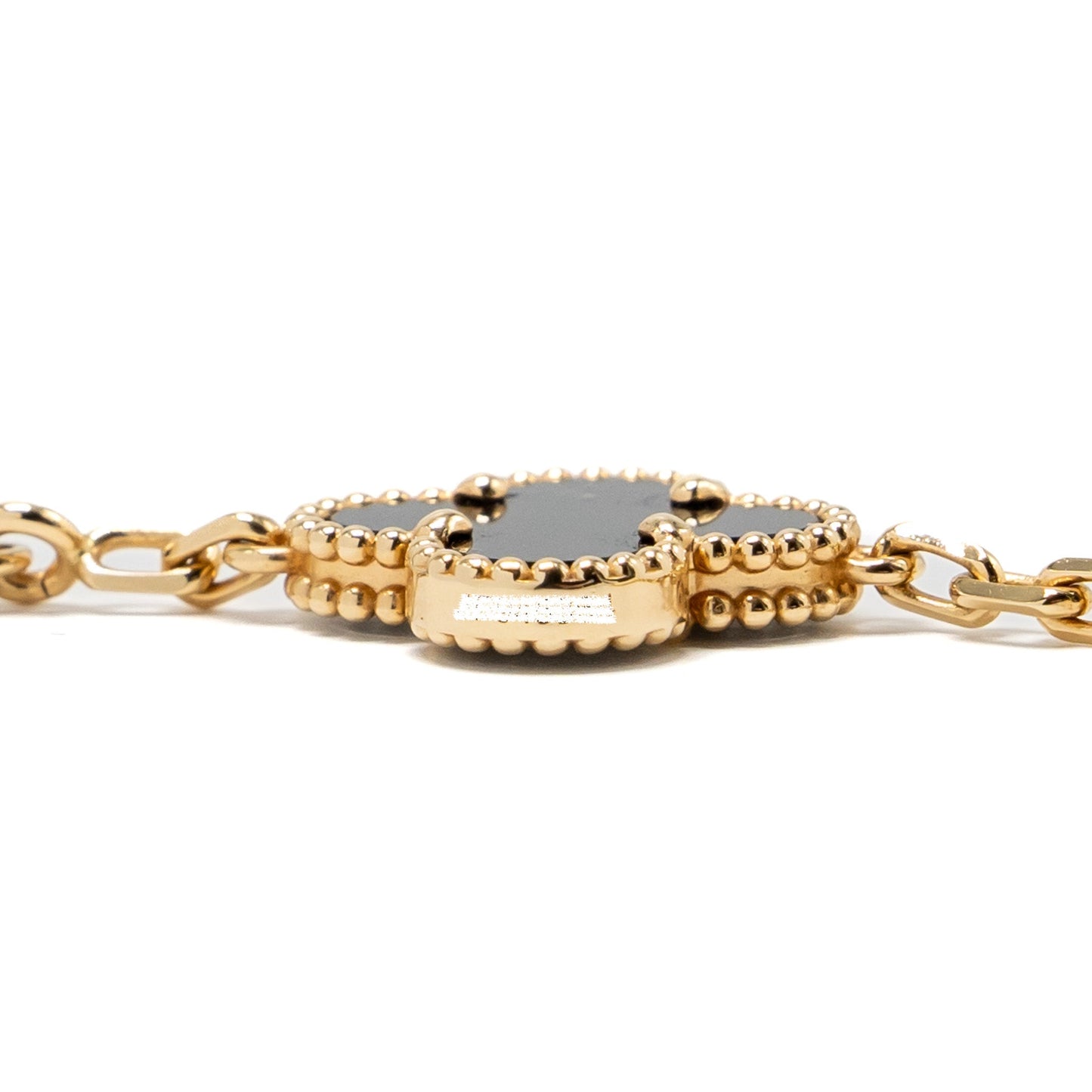 Van Cleef & Arpels Vintage Alhambra 10-Motif Pendant Onyx Yellow Gold