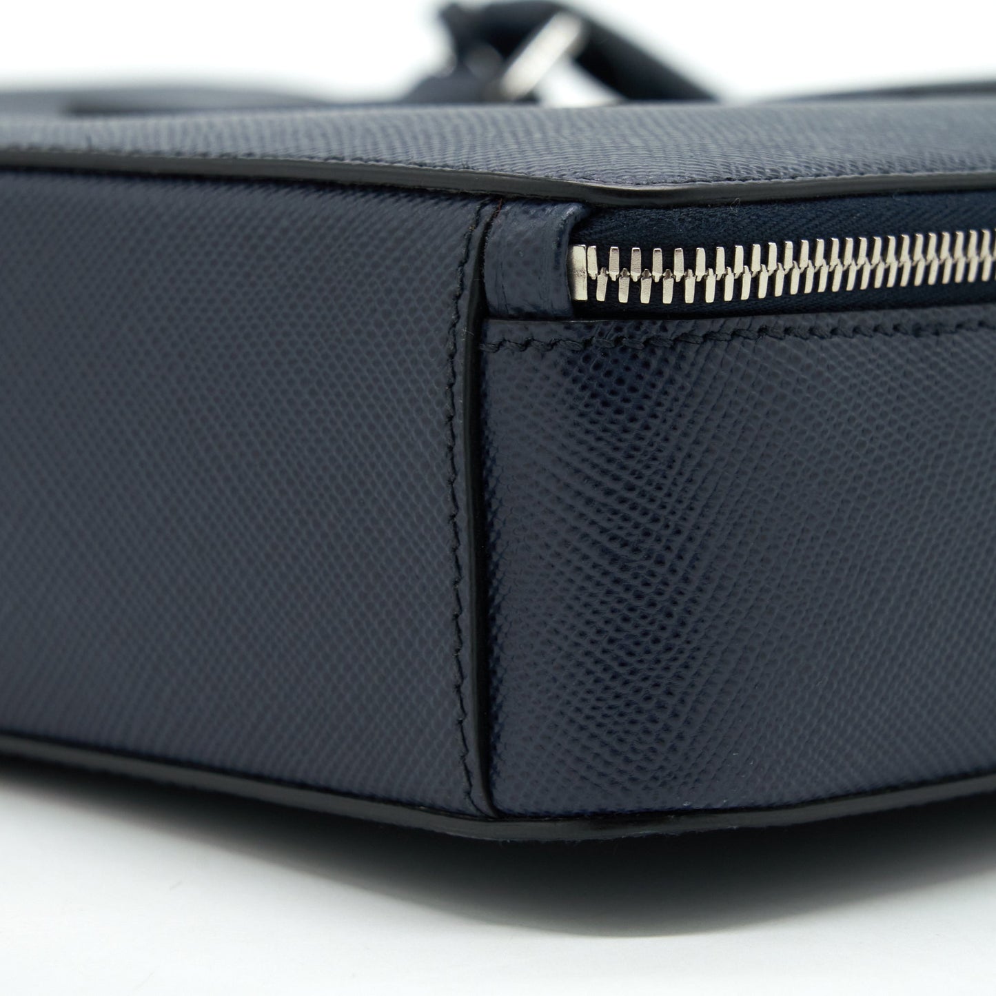 Prada Saffiano Briefcase Navy SHW