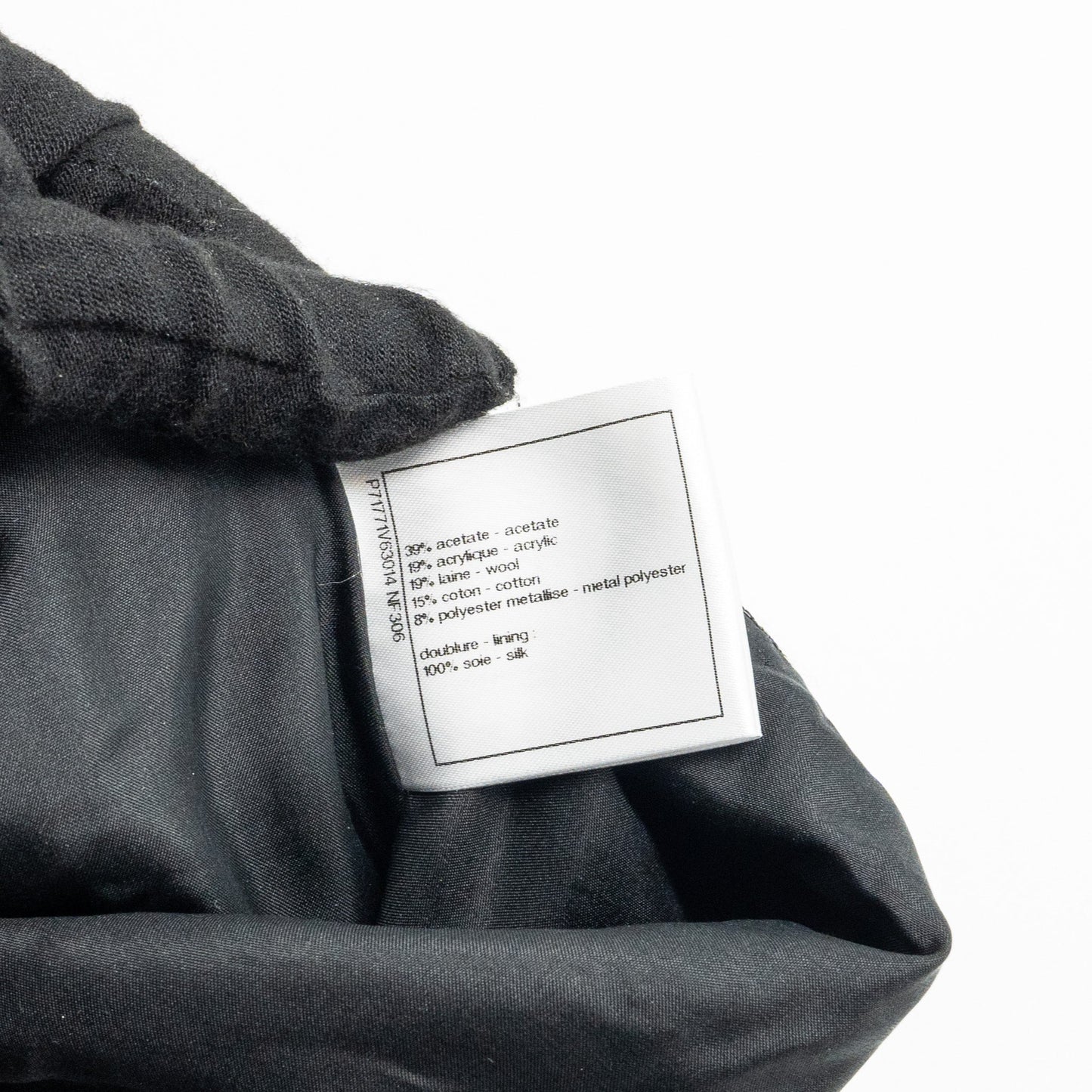 Chanel Size 36 21K Skirt Acetate/Acrylic/Wool/Cotton Navy Blue/Black