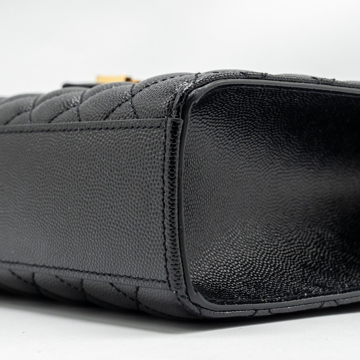 Saint Laurent Large Envelope Bag Calfskin Black GHW