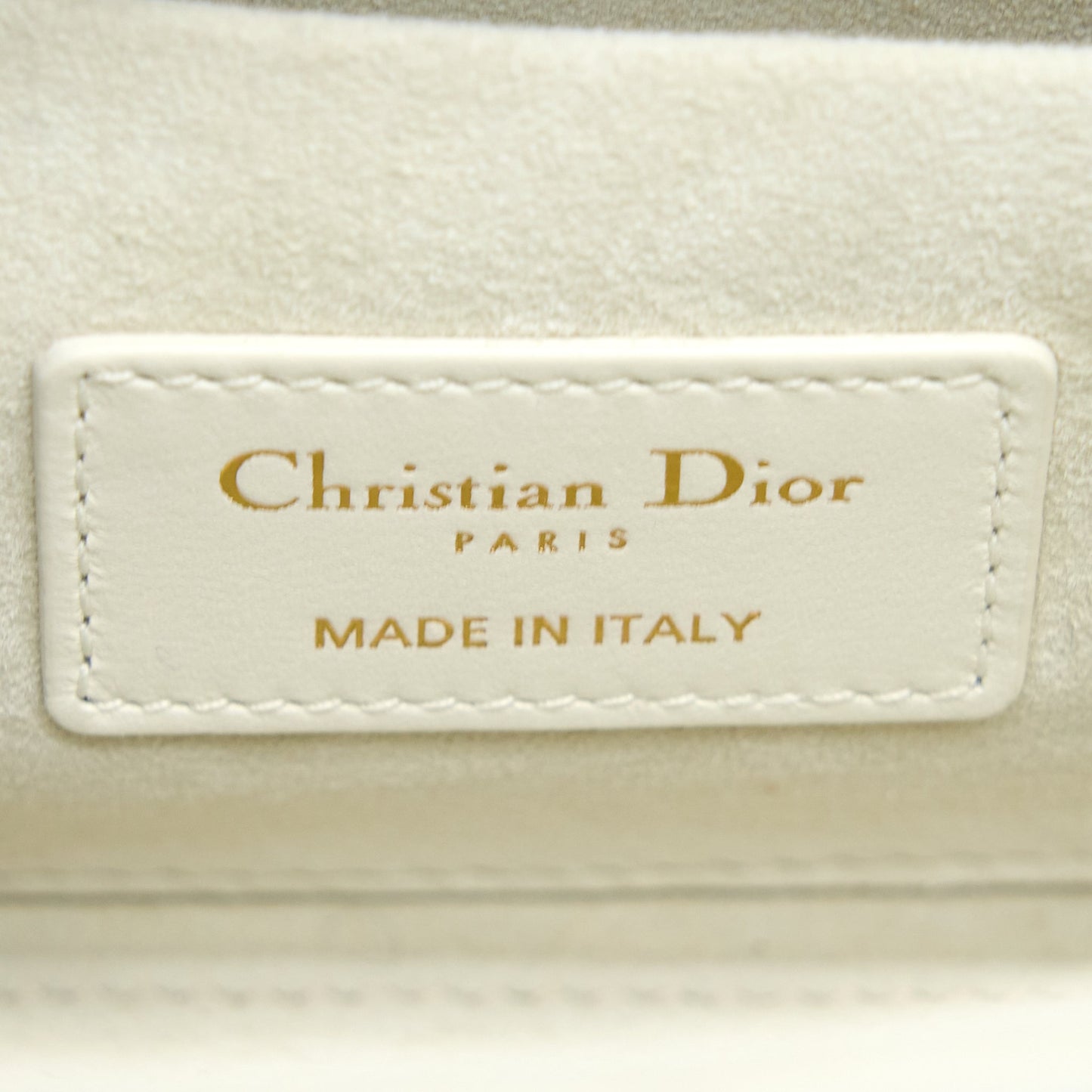 Dior Lady D-Joy Bag Latte Cannage Lambskin White LGHW