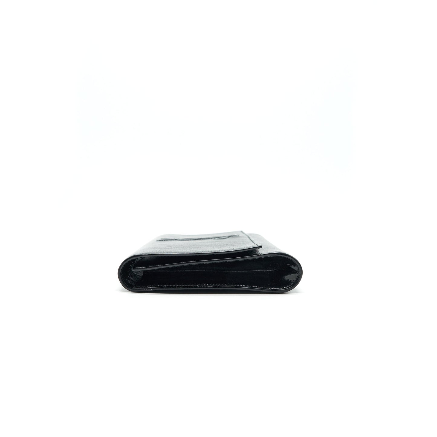 YSL PATENT LEATHER CLUTCH BLACK
