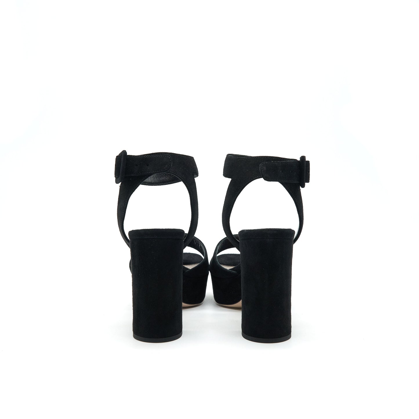 Miumiu size36 suede Leather high Heel Sandal black