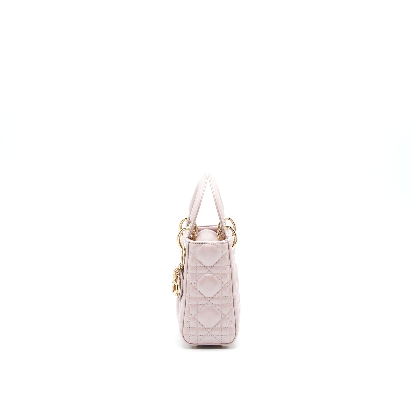 Dior Lady Dior Mini Tote Bag Pink with LGHW