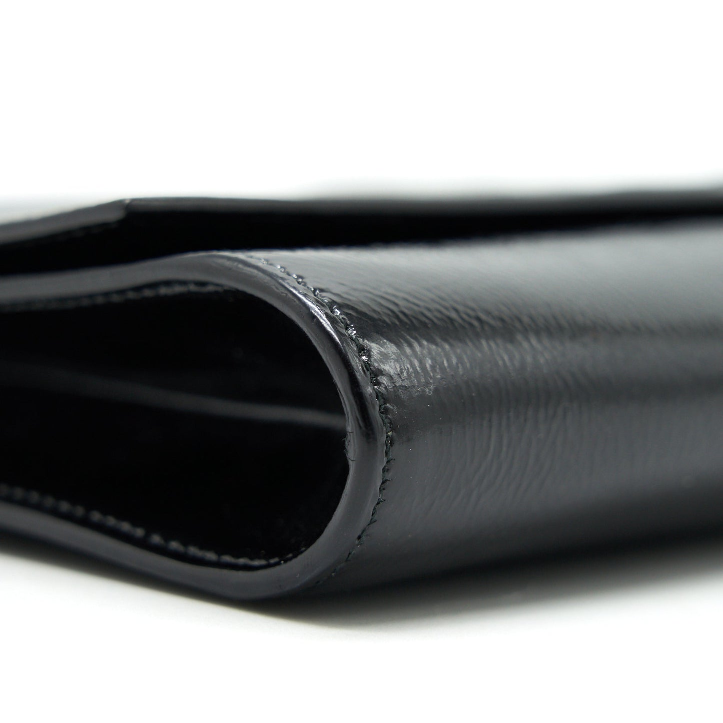 YSL PATENT LEATHER CLUTCH BLACK