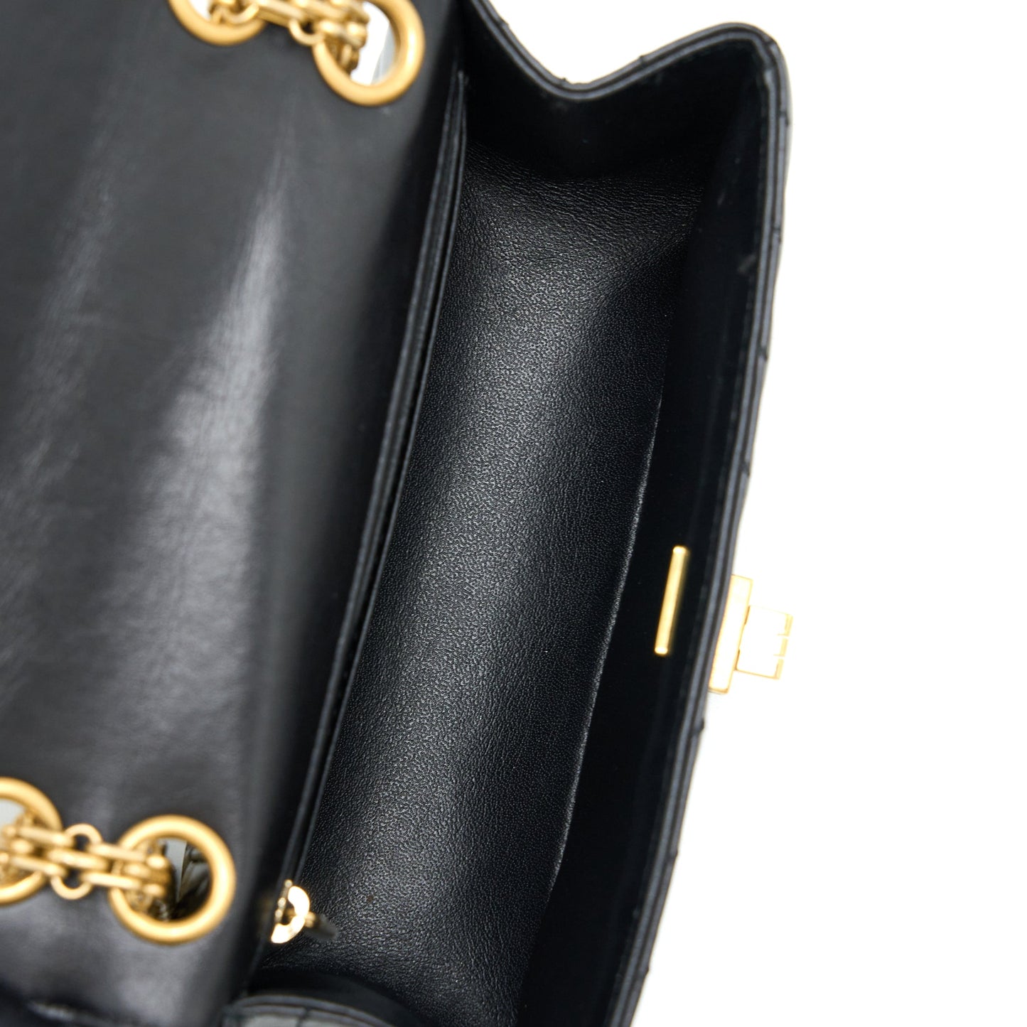 Chanel 2.55 Reissue Mini Chevron Flap Bag Aged Calfskin  Black GHW