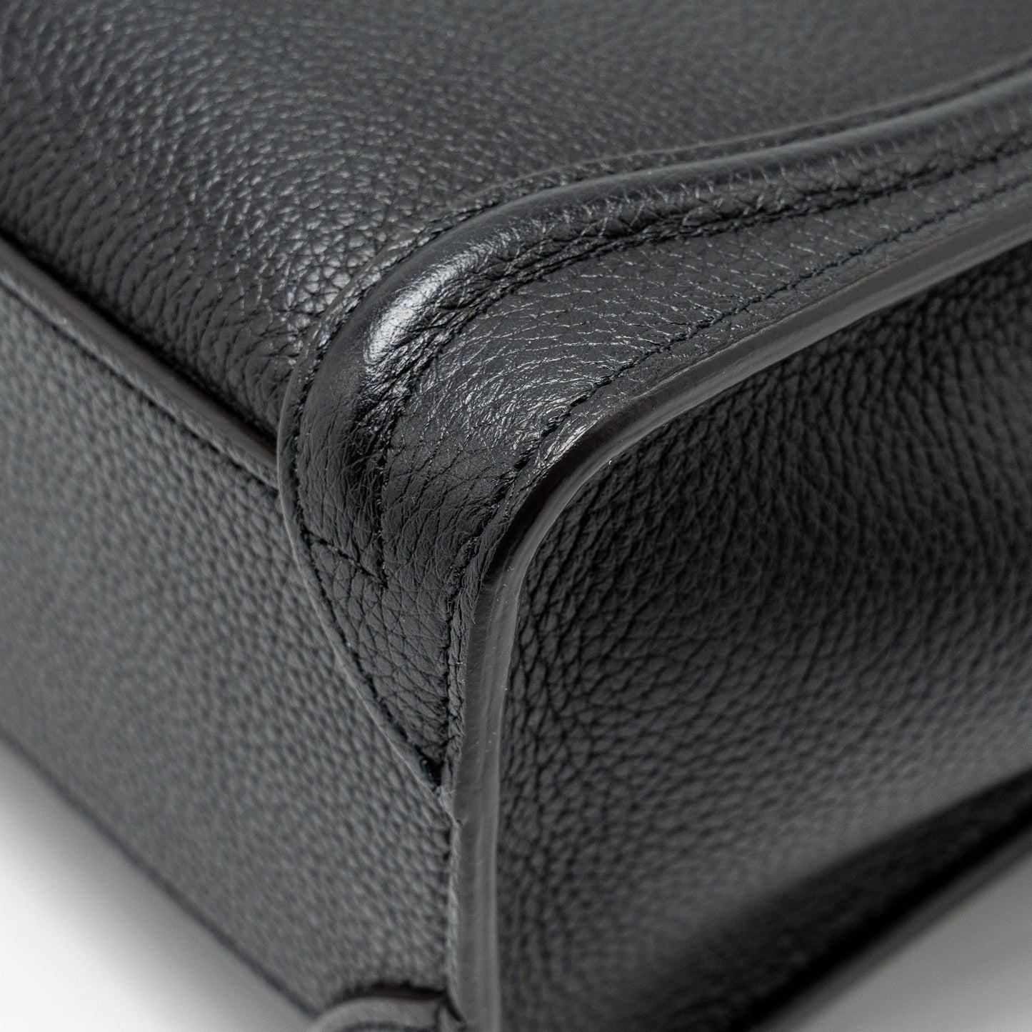 Celine nano luggage bag calfskin black SHW