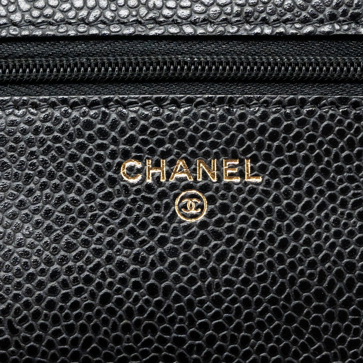Chanel classic wallet on chain caviar black GHW