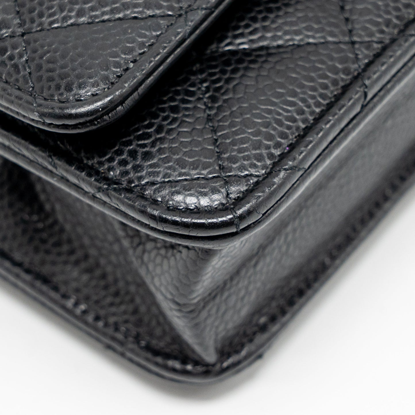 Chanel Classic Wallet On Chain Caviar Black GHW (microchip)