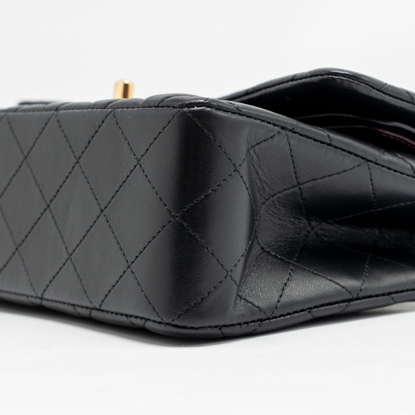 Chanel small Classic Double Flap Bag Lambskin Black GHW