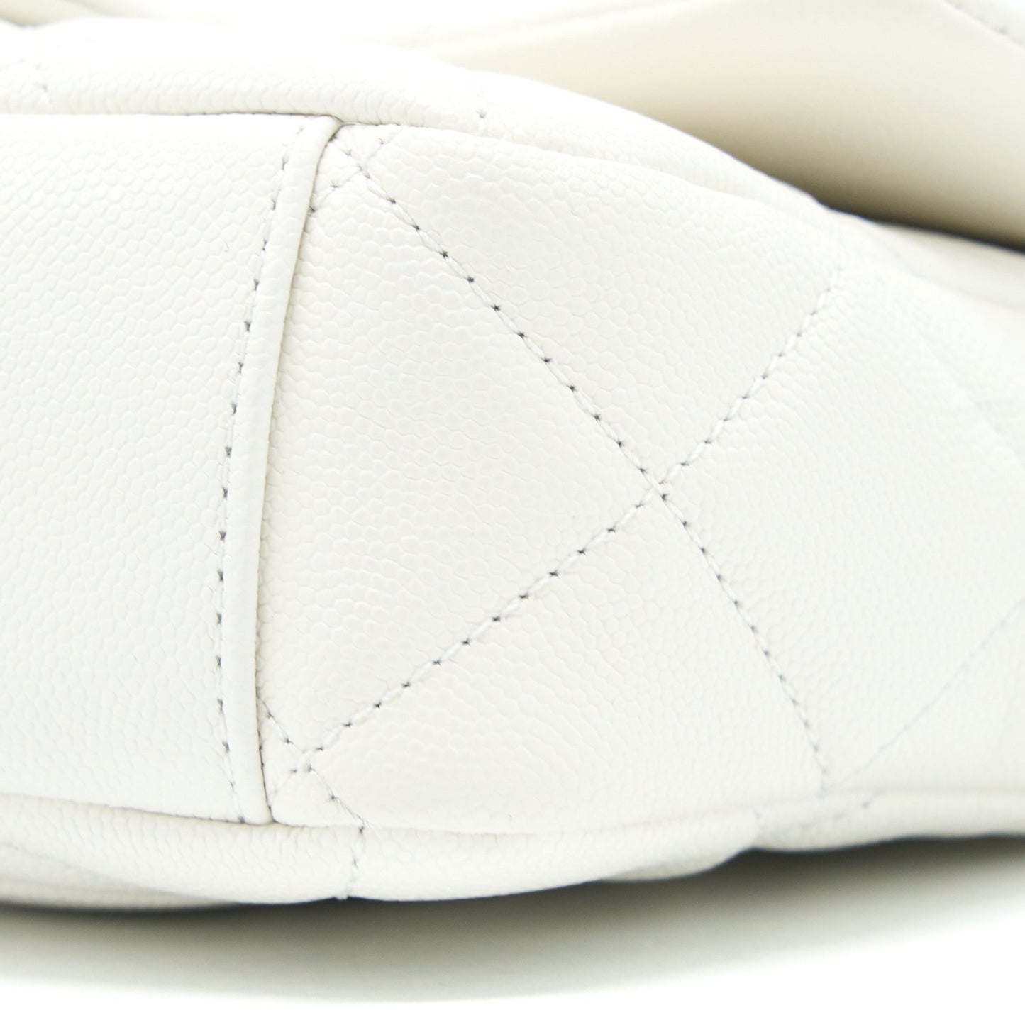 Chanel 22A Small Flap Bag Caviar White Brushed GHW (Microchip)