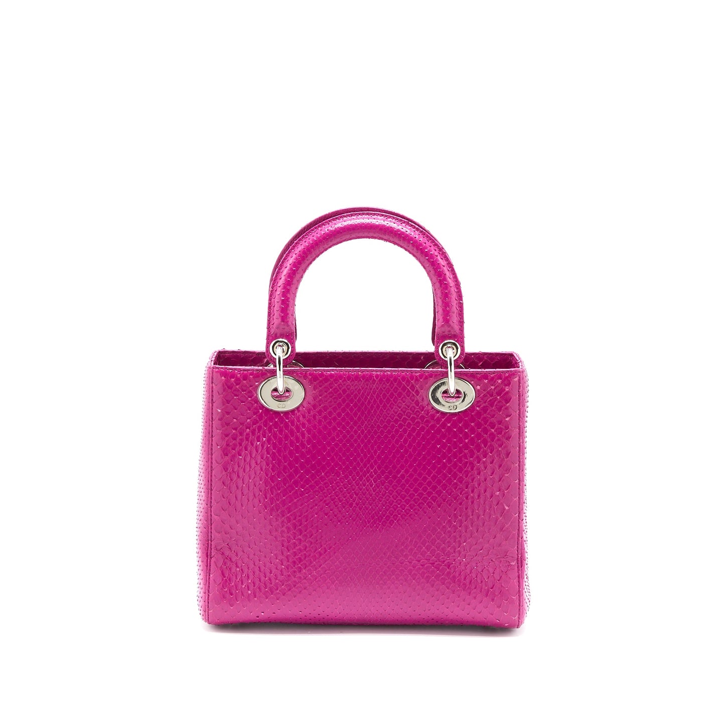 Dior Medium Lady Dior Python Pink SHW