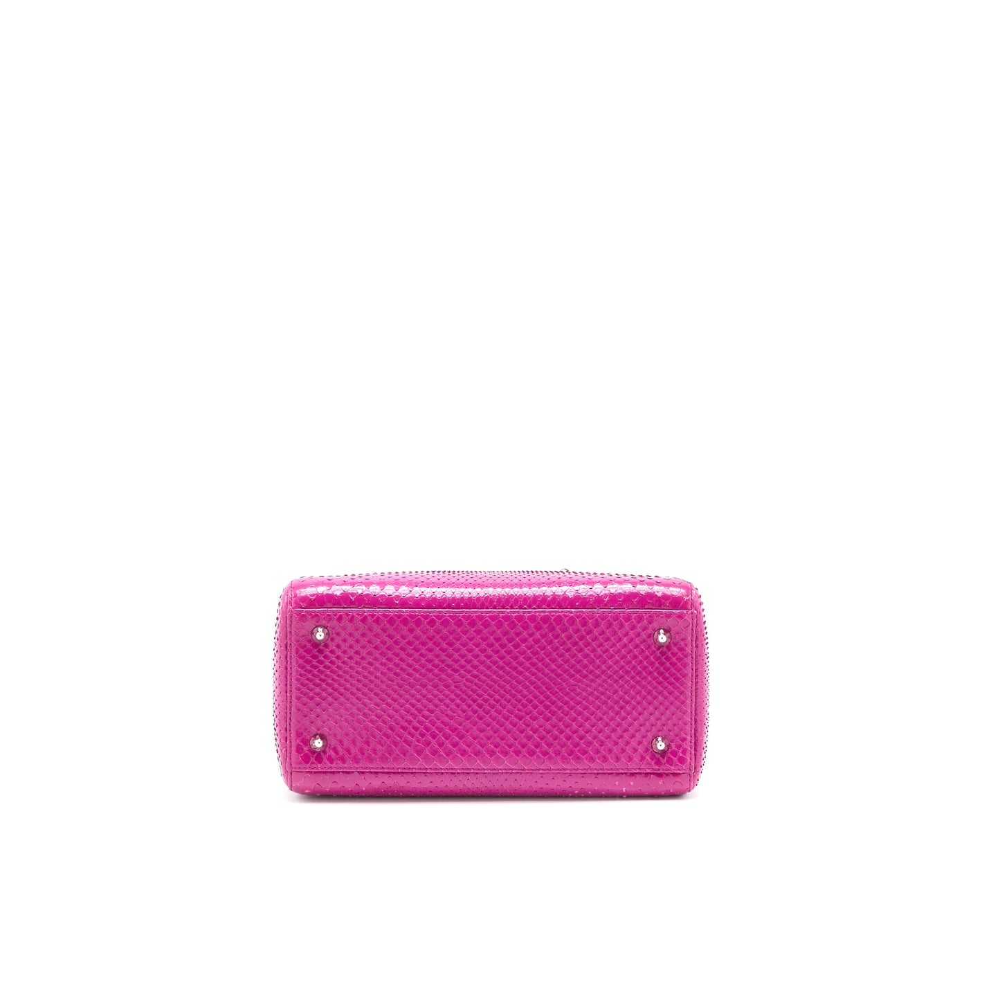 Dior Medium Lady Dior Python Pink SHW