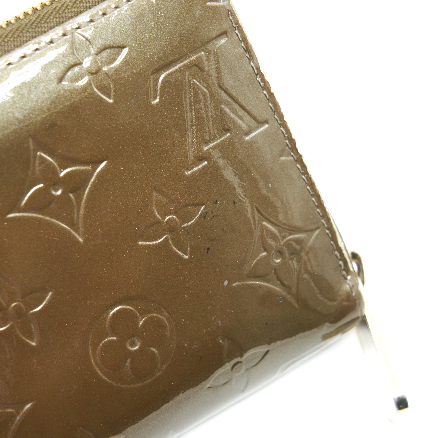 Louis Vuitton Zippy Wallet in Patent Leather Brown