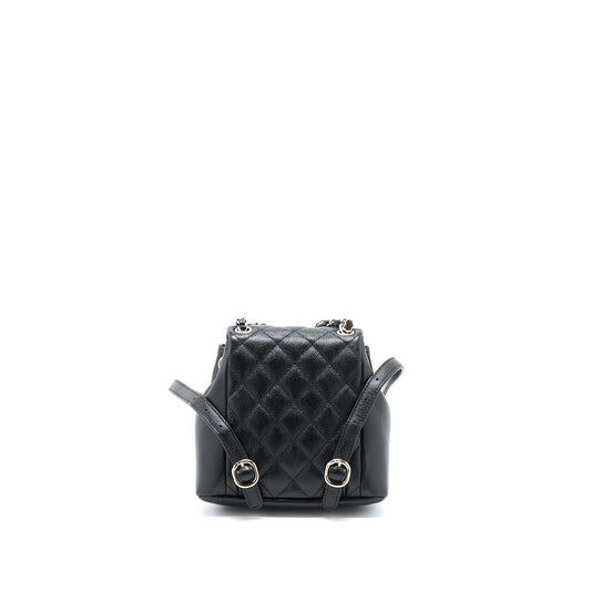 Chanel 23p Mini Triple Pack Backpack Caviar Black LGHW (Microchip)