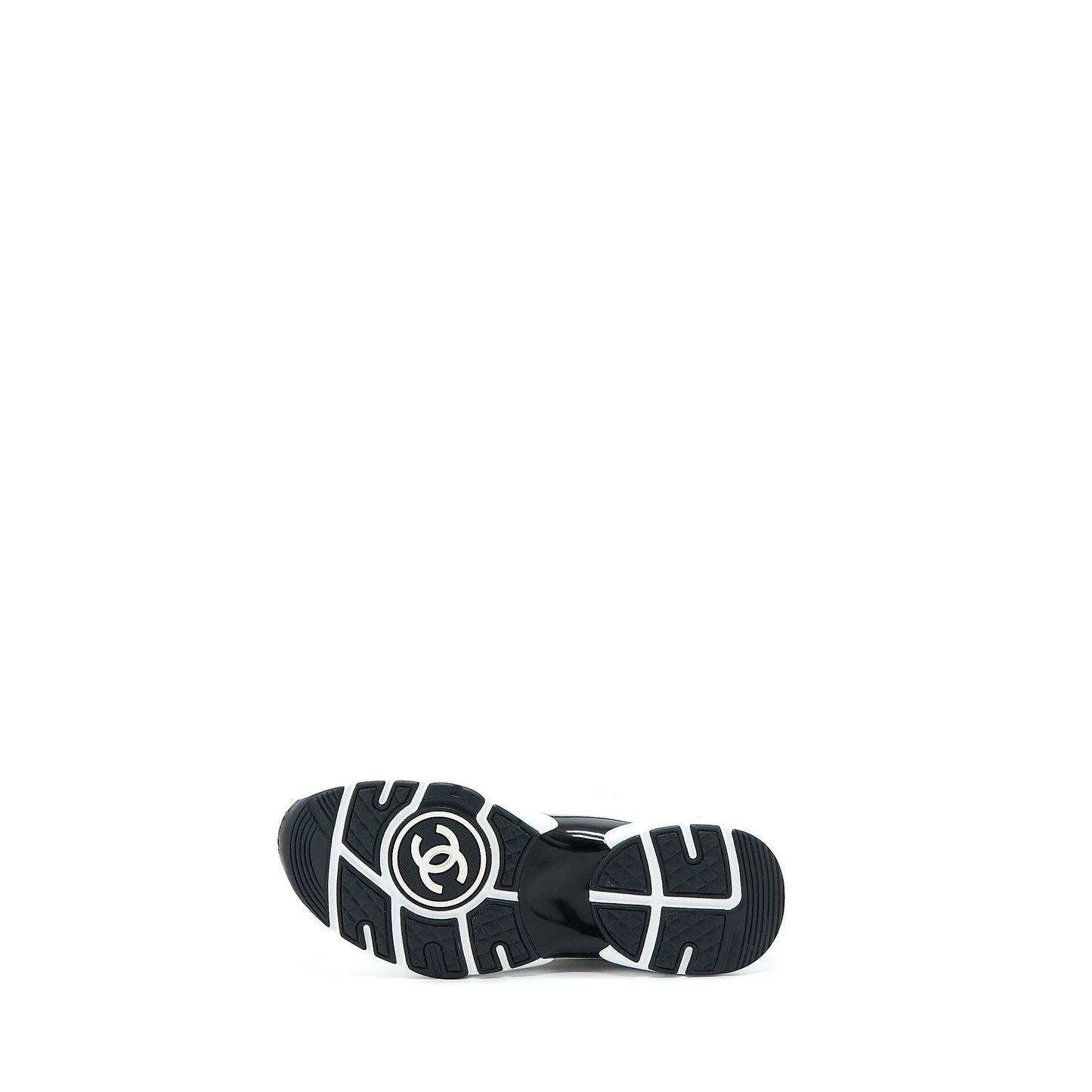 Chanel Size 37.5 22A Trainers Printed Suede Calfskin White