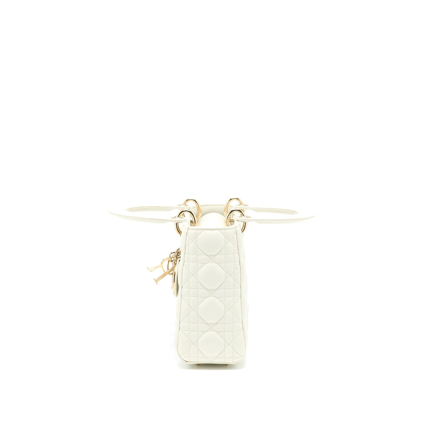 Dior Small Lady Dior My ABCDior Bag Lambskin White LGHW