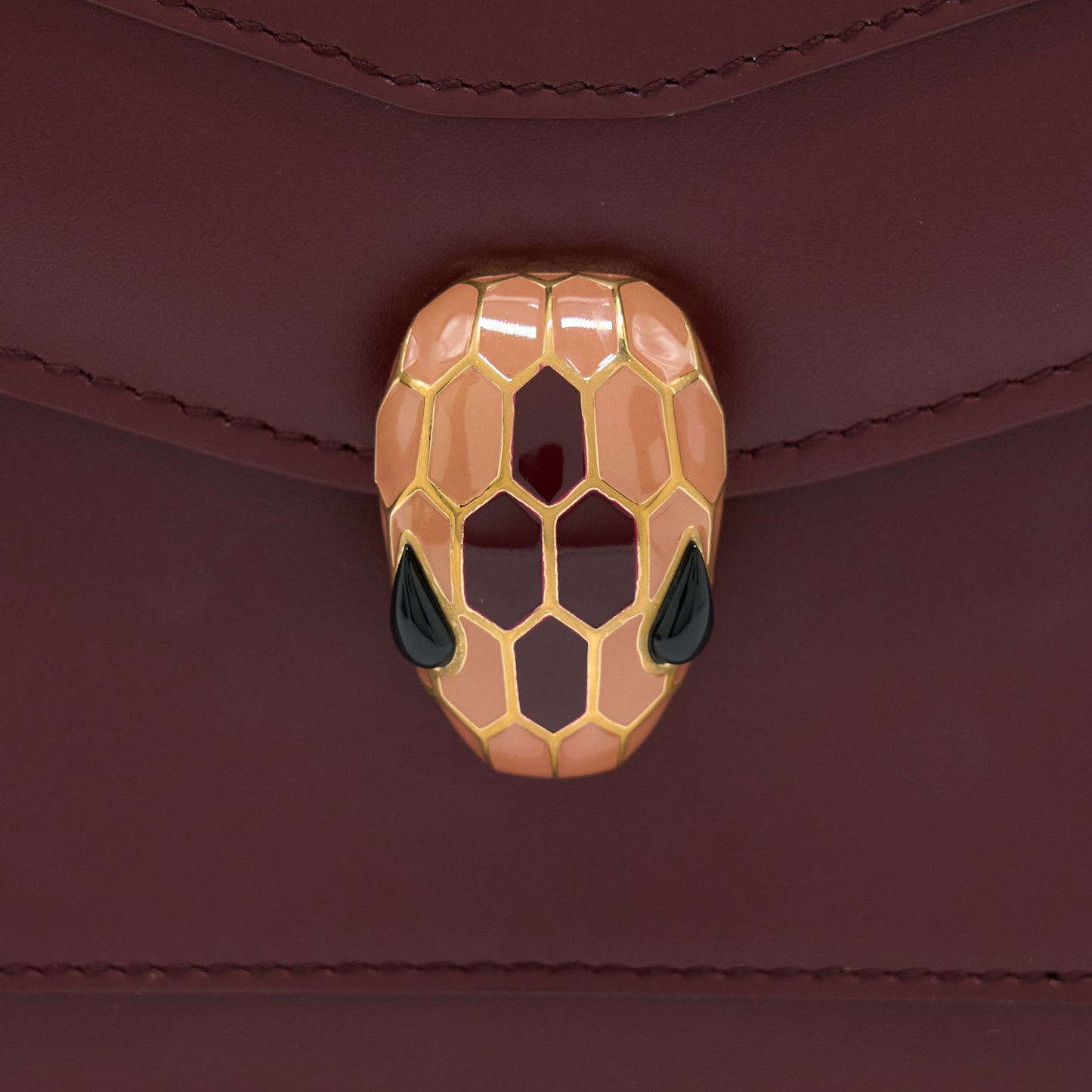 Bvlgari Serpenti Forever Top Handle Bag Calfskin Red