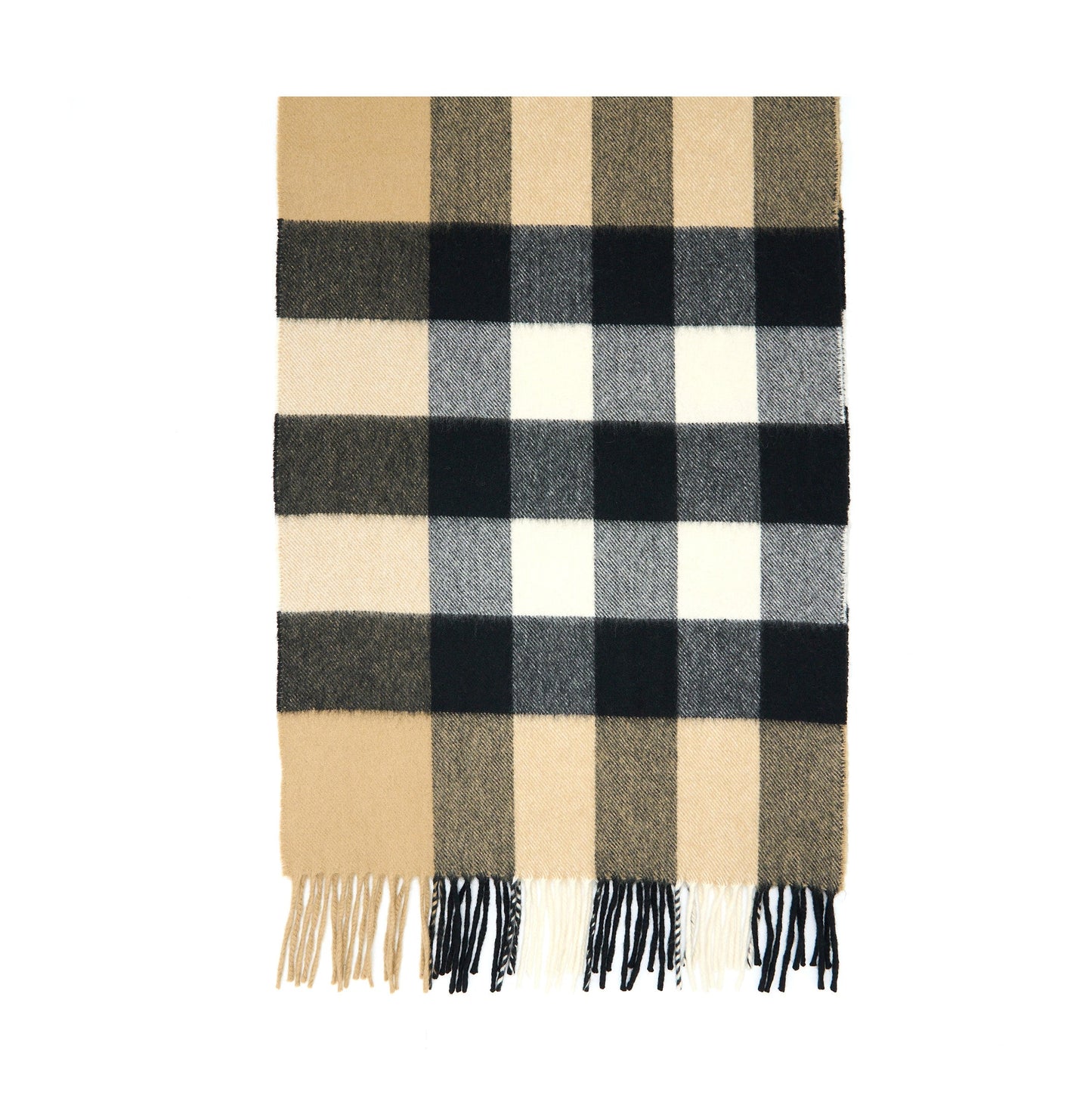 Burberry Check Cashmere Scarf Archive Beige