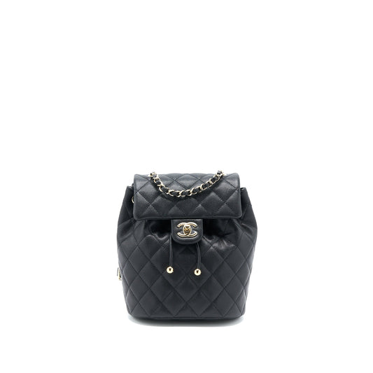 Chanel 23p Mini Flap Backpack Caviar Black LGHW (Microchip)