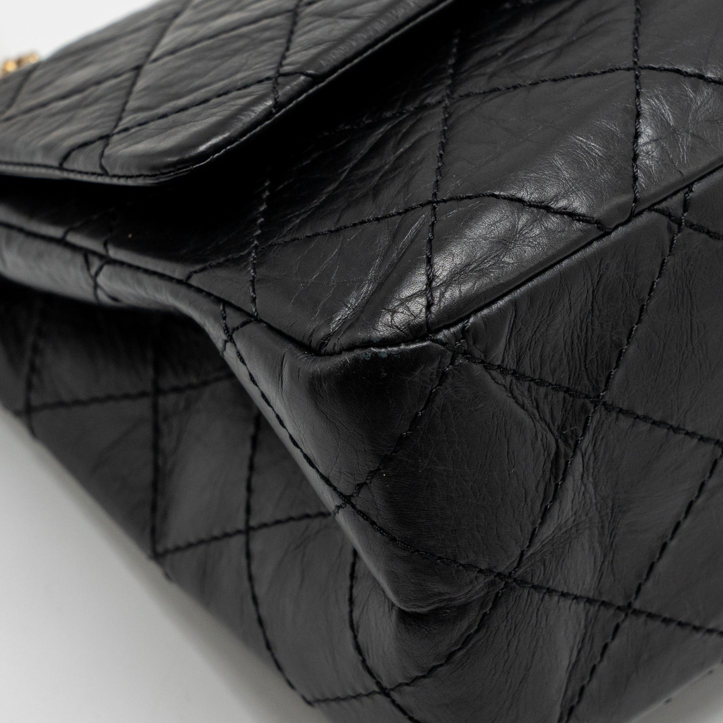 Chanel Maxi 2.55 Reissue Double Flap Bag Aged Calfskin Black GHW