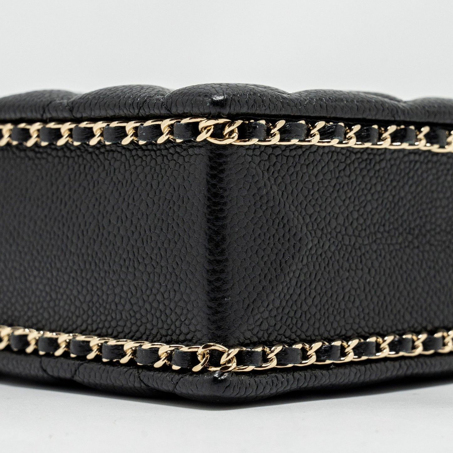Chanel Quilted Evening Box Bag Caviar Black LGHW (Microchip)