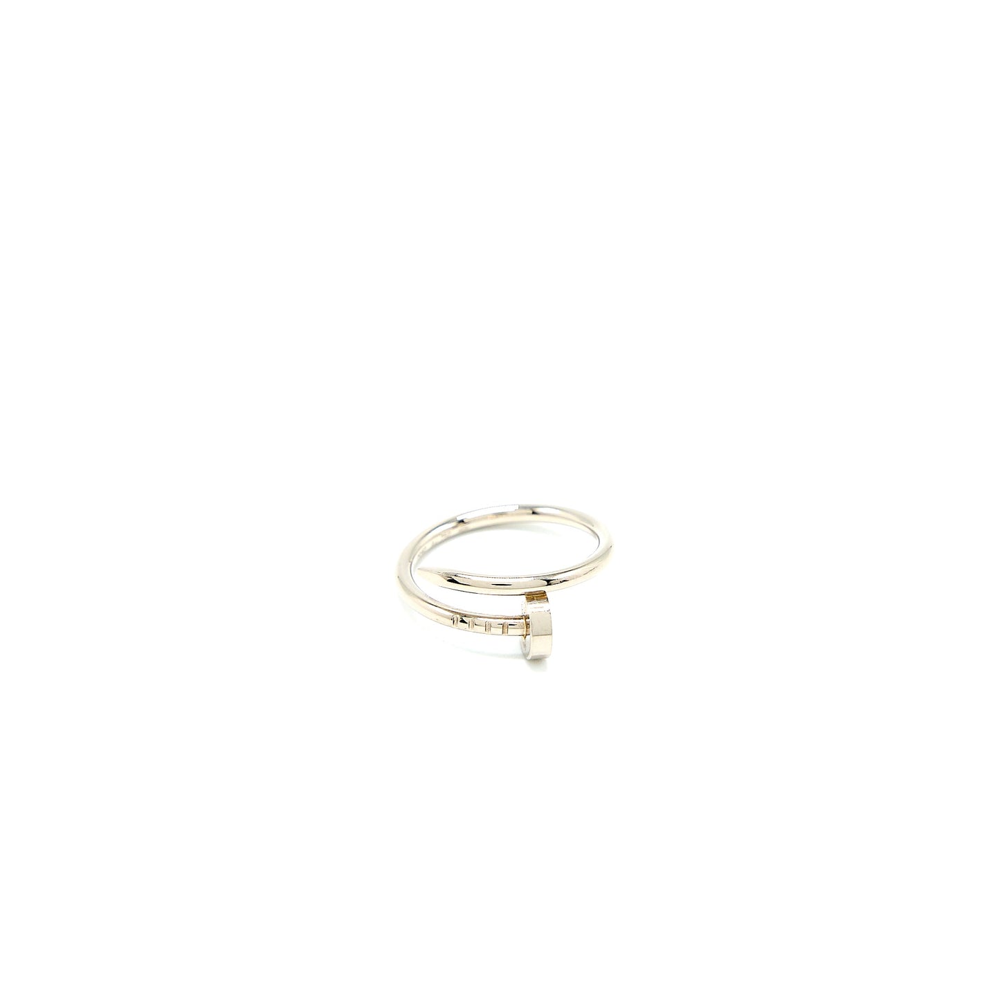 Cartier Size 49 Just Run Clou Ring, Small Model White Gold