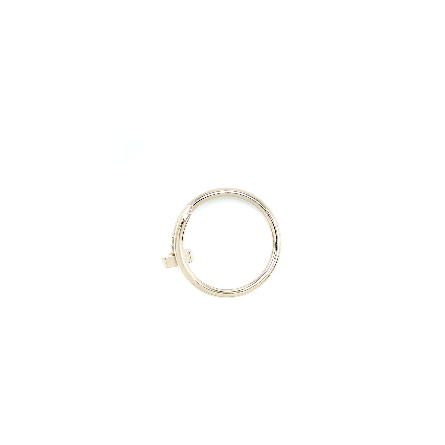 Cartier Size 49 Just Run Clou Ring, Small Model White Gold