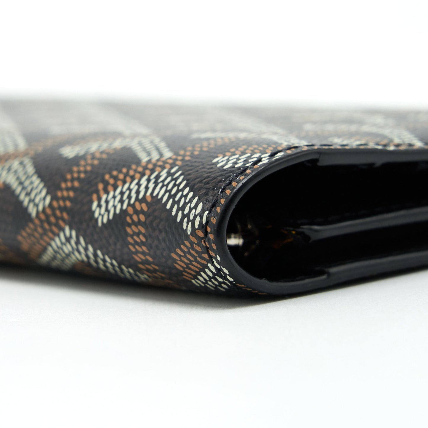 Goyard Richelieu Wallet Goyardine In Black Canvas