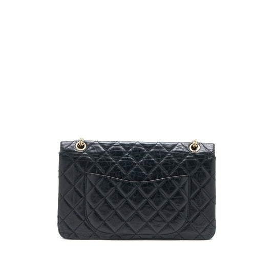 Chanel 2.55 227 Maxi Reissue Flap Bag Aged Calfskin Black LGHW