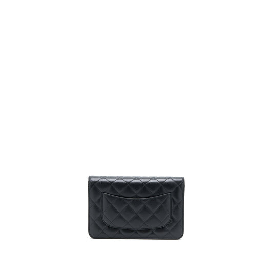 Chanel Classic Wallet on Chain Caviar Black GHW (Microchip)