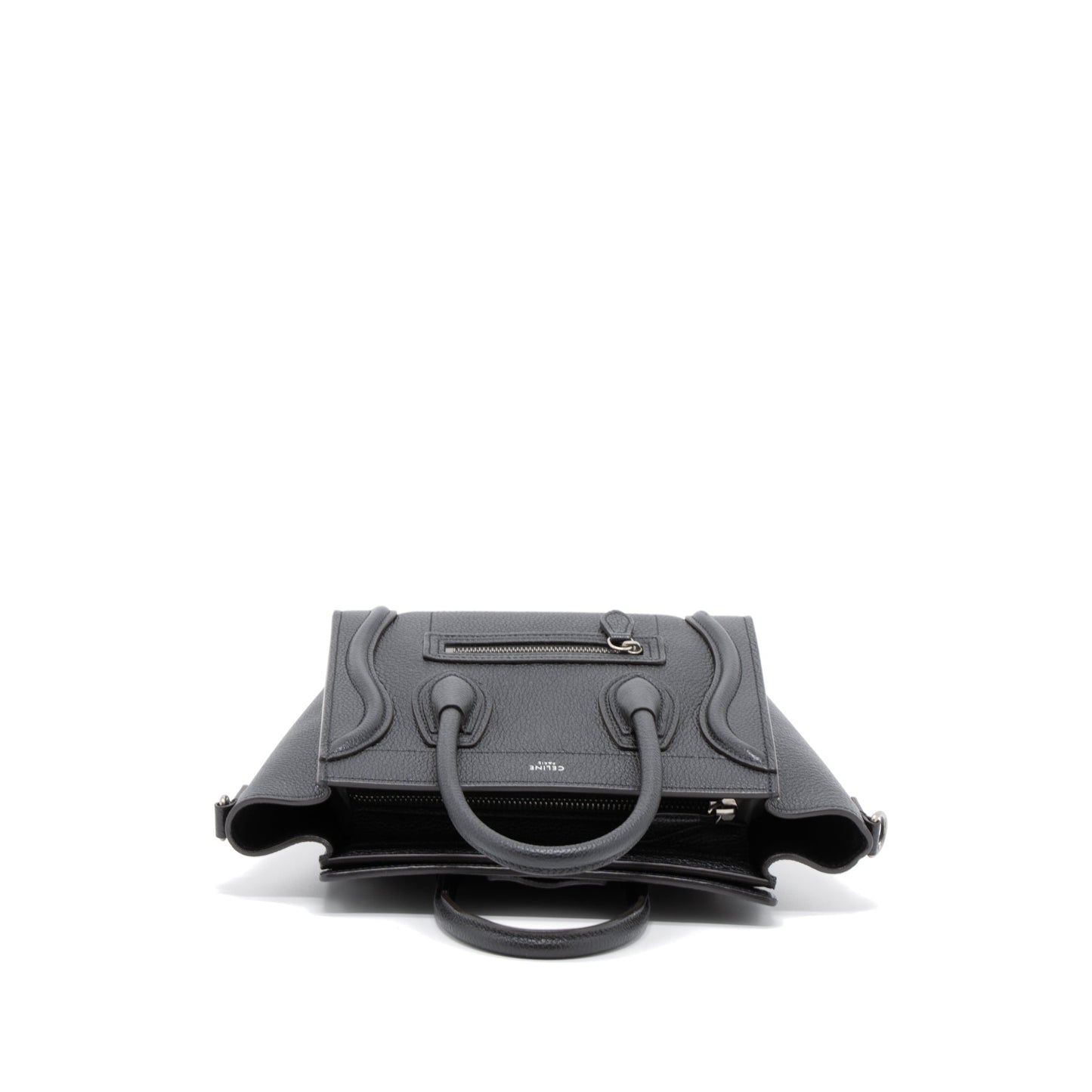 Celine Nano Luggage Bag Calfskin Black SHW