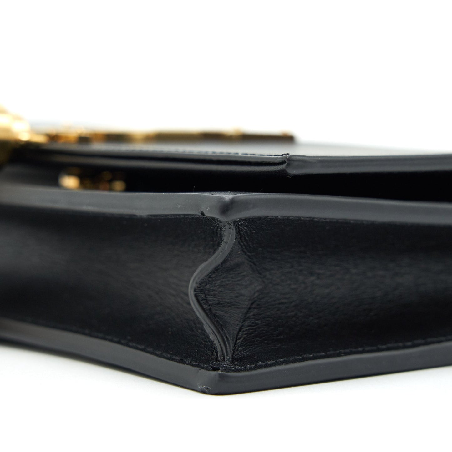 Saint Lauren  Kate wallet on chain with Tassel black GHW
