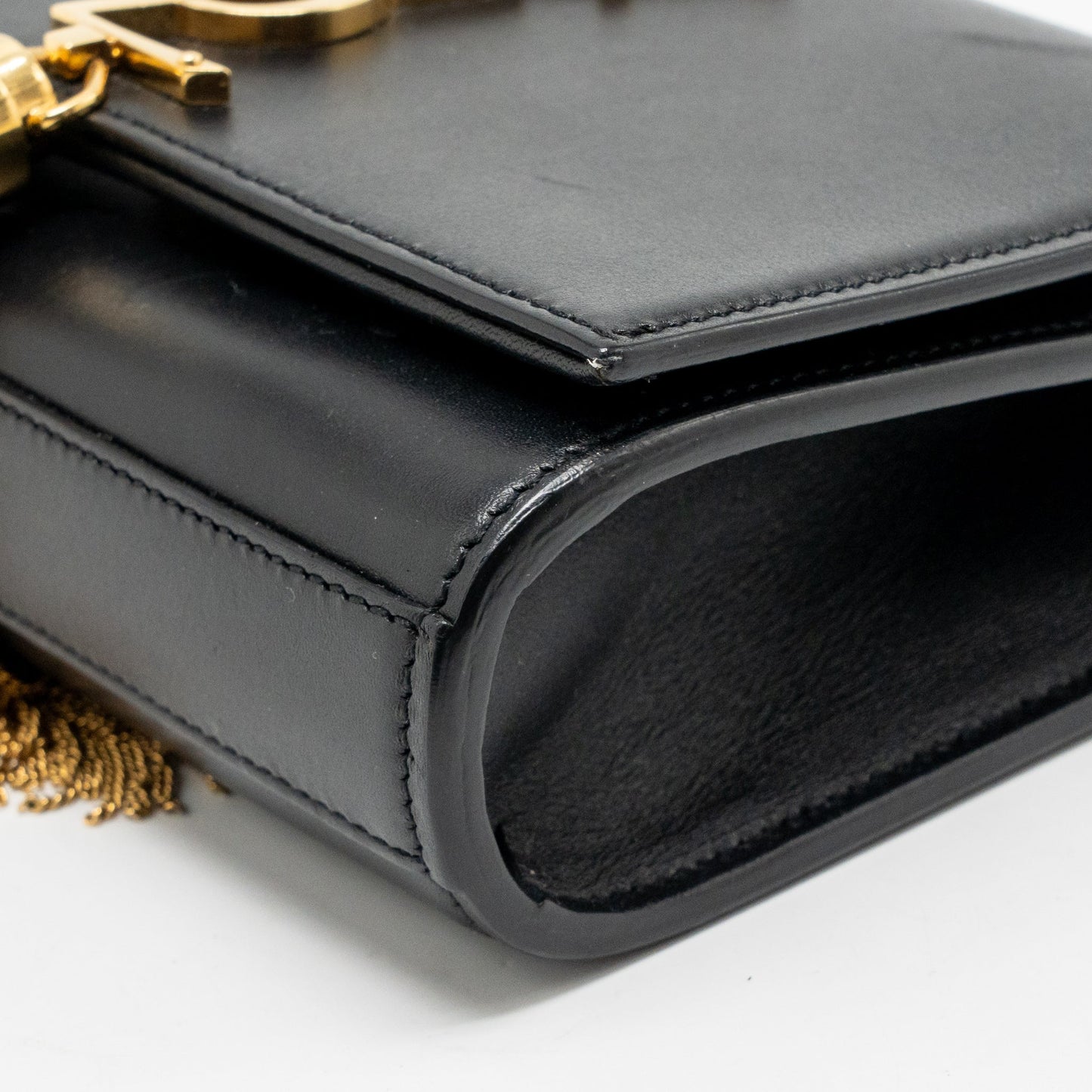 Saint Laurent/YSL Mini Kate Tassel Bag Calfskin Black GHW