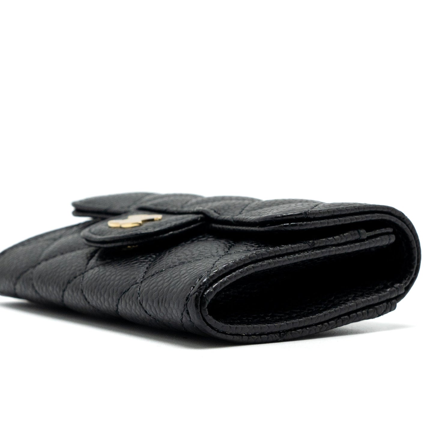 Chanel Classic Flap Card Holder Caviar Black GHW (Microchip)