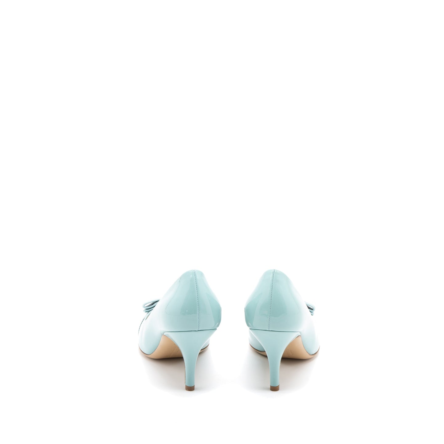 Ferragamo Size 6.5C Carla 70 Pumps Patent Aquarelle GHW