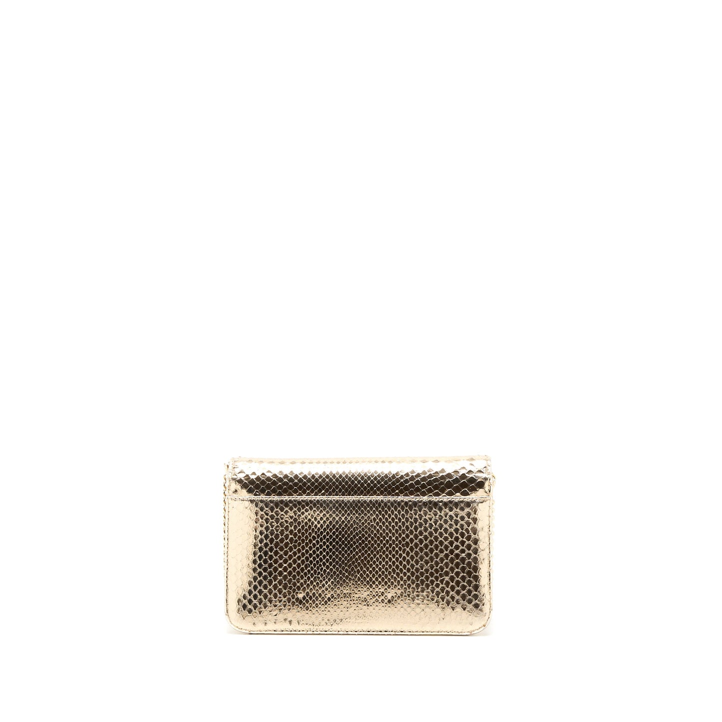 Dior Flap Bag with Chain Python Gold LGHW