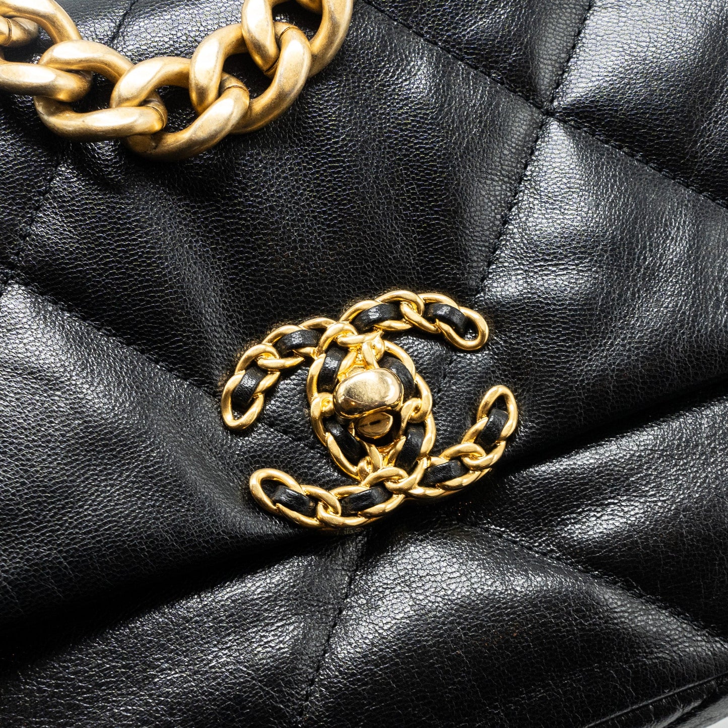 Chanel Small 19 Bag Goatskin Black Multicolour Hardware