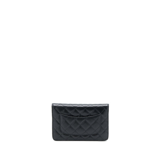 Chanel Classic Wallet on Chain Caviar Black GHW (Microchip)