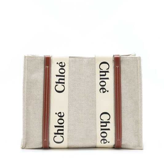 Chloe Canvas Tote Shoulder Bag
