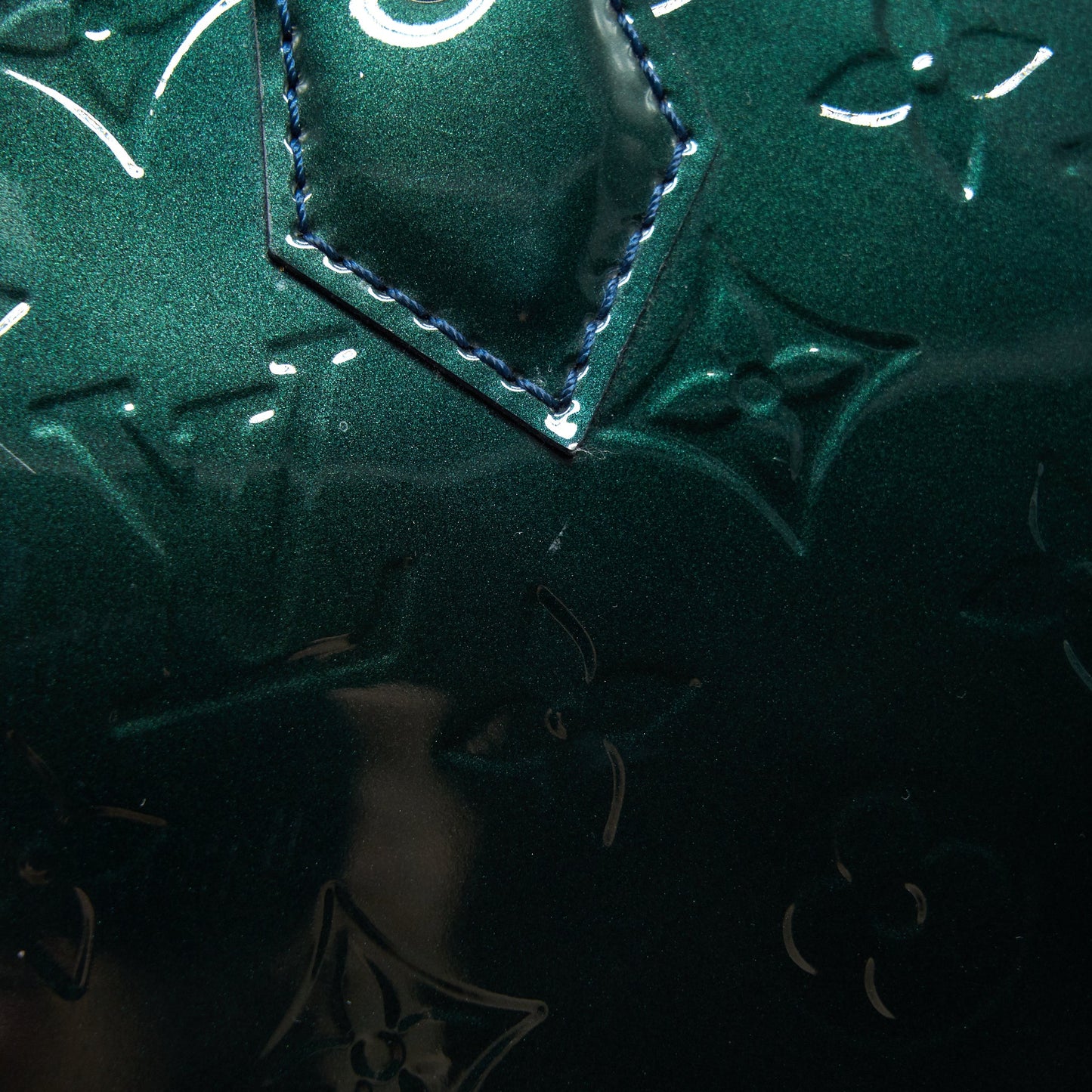 Louis Vuitton Alma Pm In Patent Forrest Green
