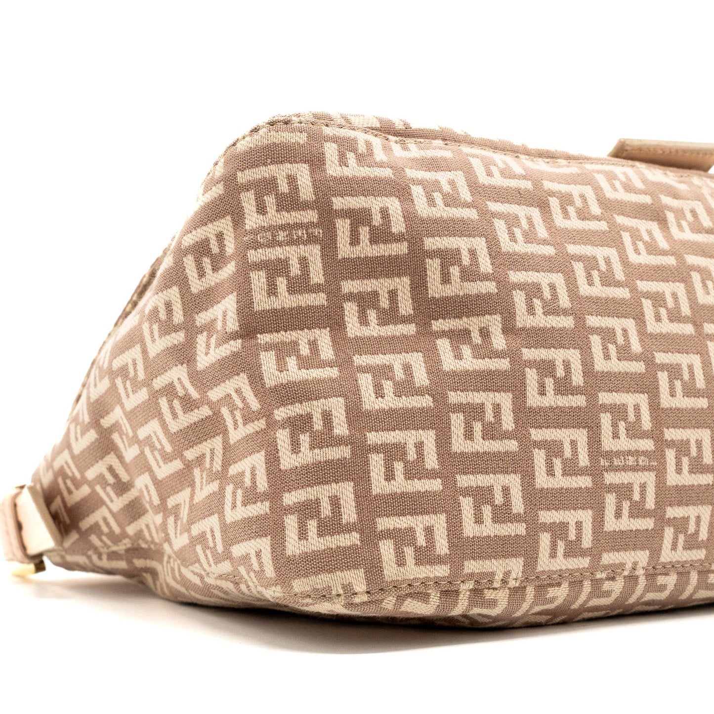 Fendi Zucchino Mama Flap Bag FF Jacquard Canvas Light Pink GHW