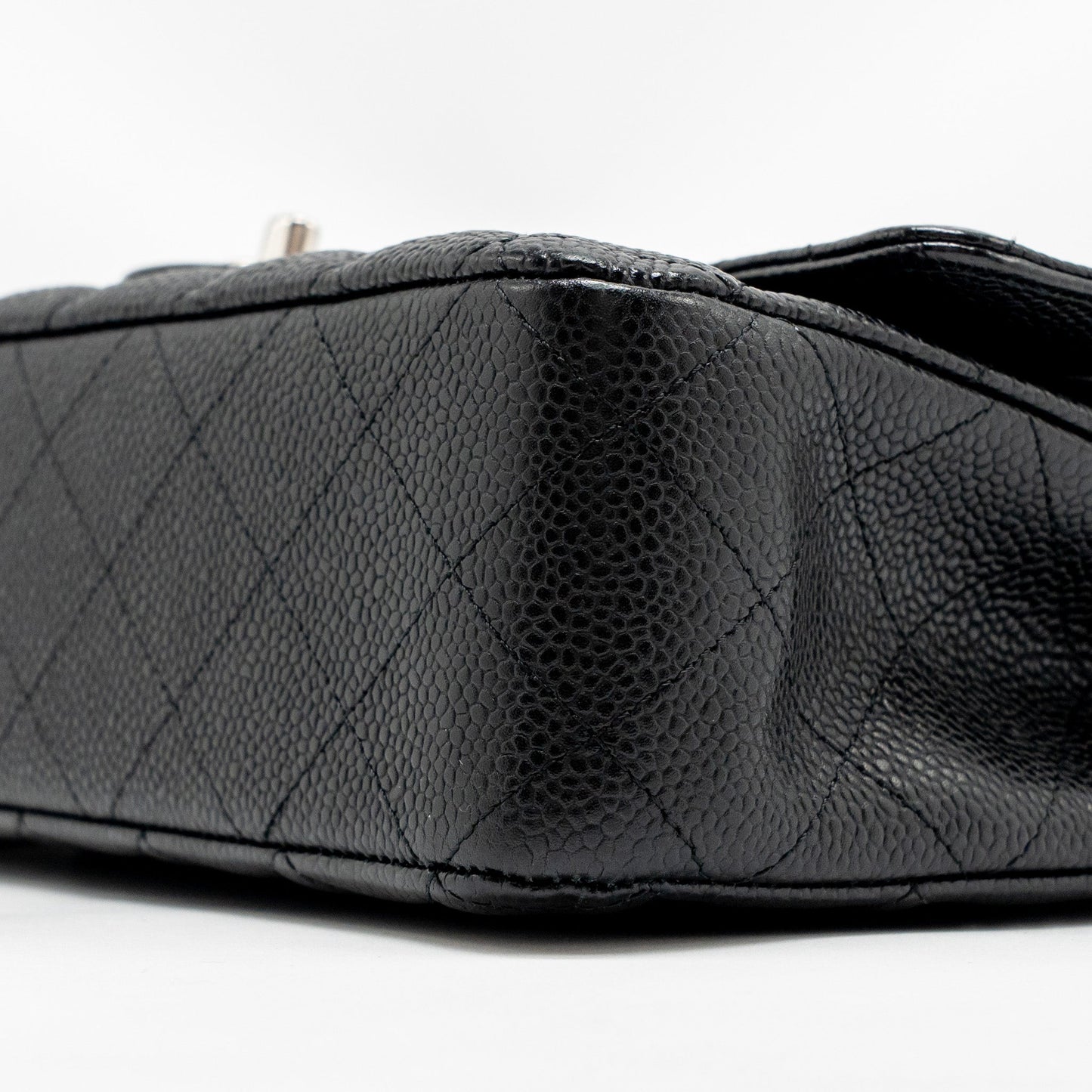 CHANEL Medium Classic Double Flap Bag Caviar Black SHW