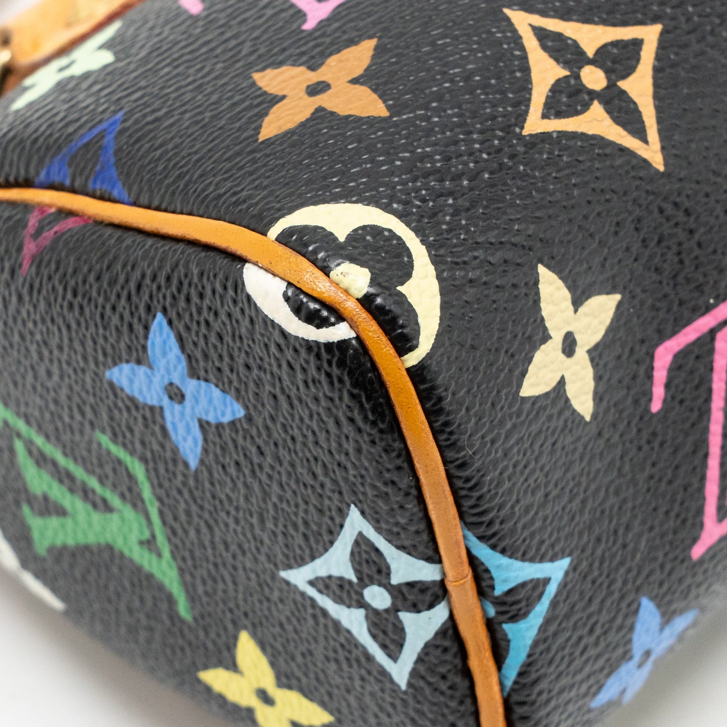 Louis Vuitton nano speedy black monogram multicolour GHW
