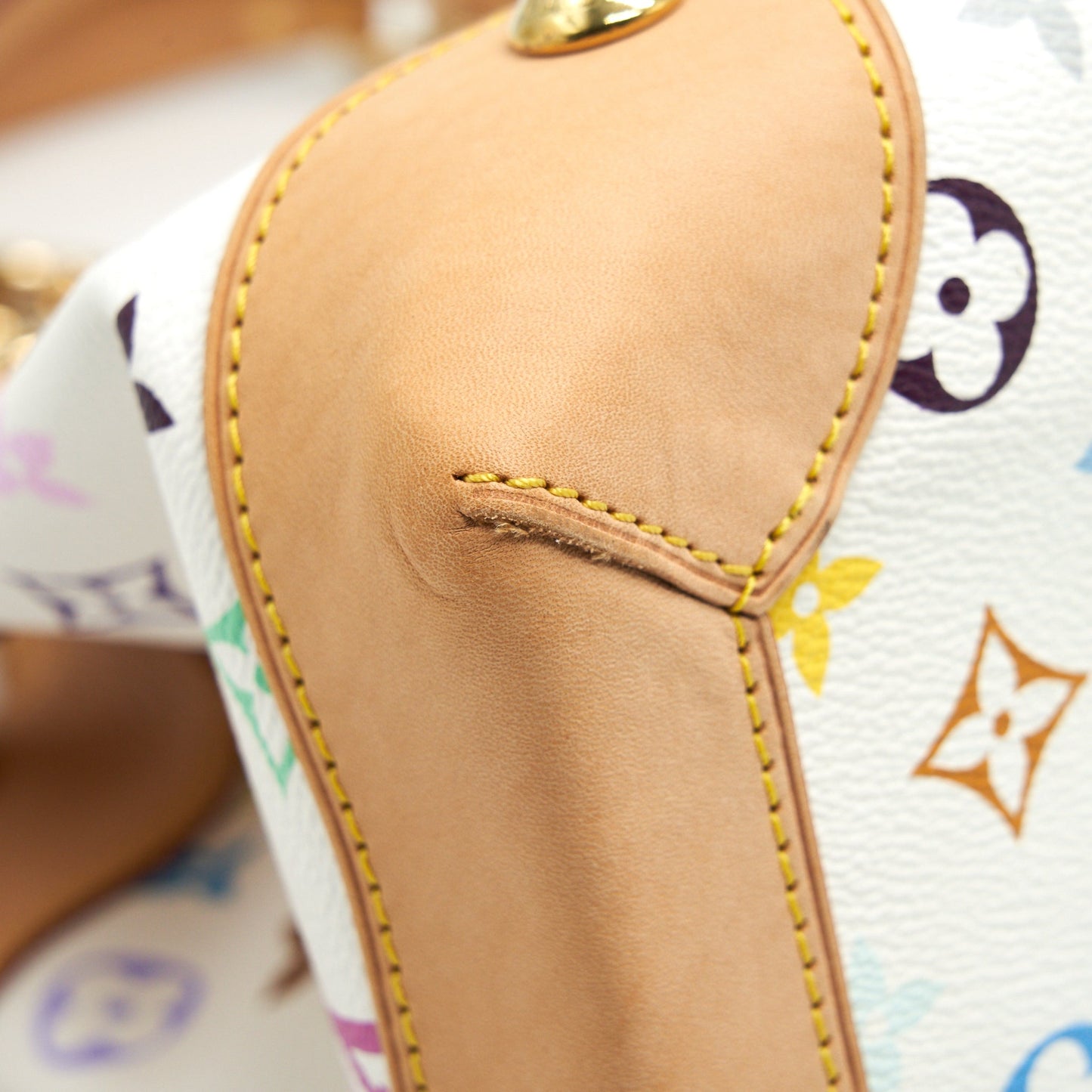 Louis Vuitton Tote Bag Multicolore Monogram Canvas White
